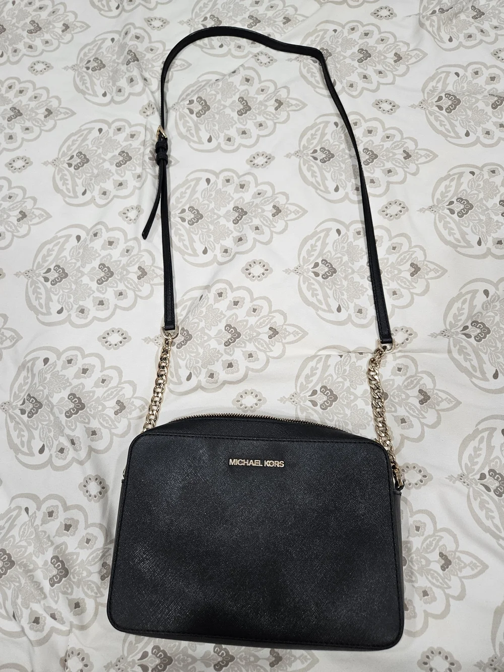 Michael Kors Black Saffiano Leather Crossbody Bag